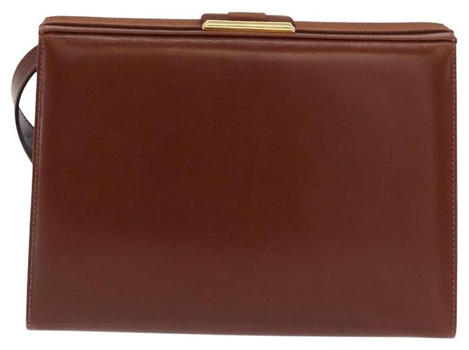 Borsa a Spalla Salvatore Ferragamo in Pelle Marrone Oro Auth 170263 D'oro - vista 2