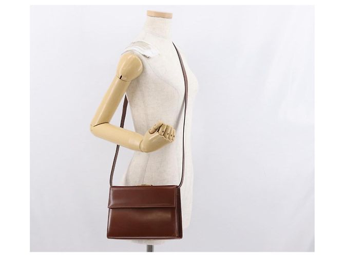 Borsa a Spalla Salvatore Ferragamo in Pelle Marrone Oro Auth 170263 D'oro - vista 23