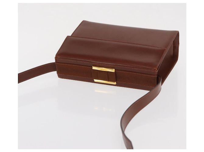 Borsa a Spalla Salvatore Ferragamo in Pelle Marrone Oro Auth 170263 D'oro - vista 6