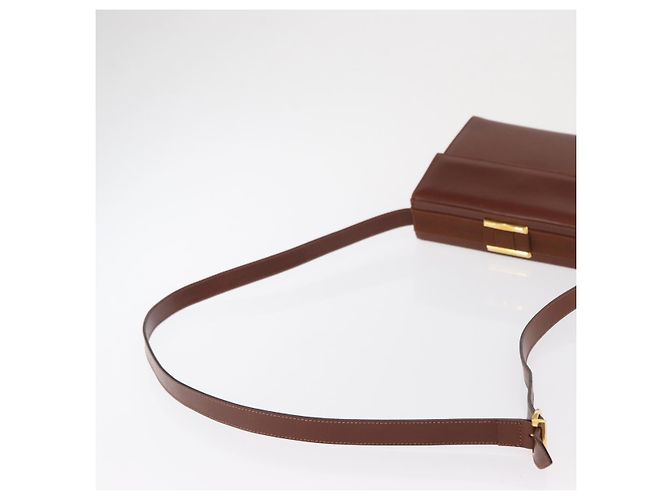 Borsa a Spalla Salvatore Ferragamo in Pelle Marrone Oro Auth 170263 D'oro - vista 7