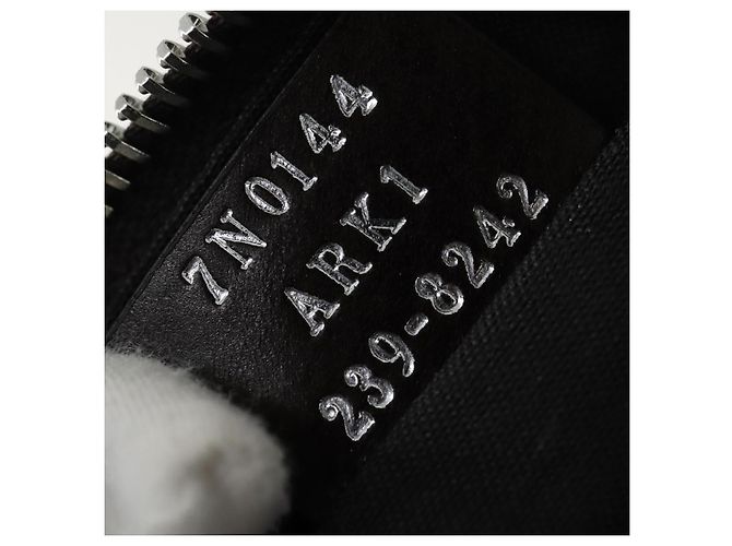 Bolsa de Ombro em Lona Zucca FENDI Preto Marrom Prata Auth SW2121SAM - vista 11