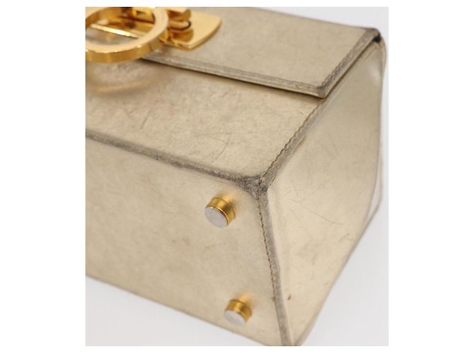 Borsa a mano Gancini in pelle Salvatore Ferragamo oro Auth BA10111 D'oro - vista 14