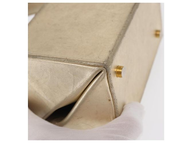 Borsa a mano Gancini in pelle Salvatore Ferragamo oro Auth BA10111 D'oro - vista 15