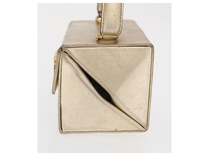 Borsa a mano Gancini in pelle Salvatore Ferragamo oro Auth BA10111 D'oro - vista 3