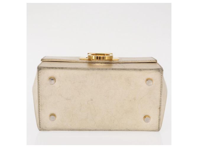 Borsa a mano Gancini in pelle Salvatore Ferragamo oro Auth BA10111 D'oro - vista 5