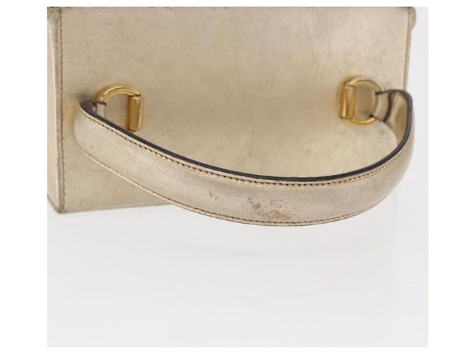 Borsa a mano Gancini in pelle Salvatore Ferragamo oro Auth BA10111 D'oro - vista 7