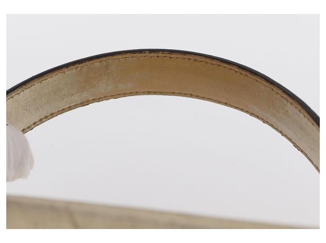 Borsa a mano Gancini in pelle Salvatore Ferragamo oro Auth BA10111 D'oro - vista 8