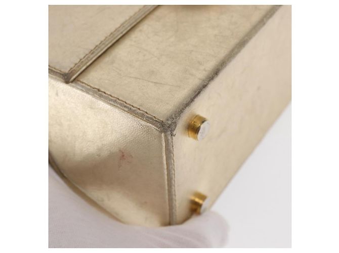 Borsa a mano Gancini in pelle Salvatore Ferragamo oro Auth BA10111 D'oro - vista 9