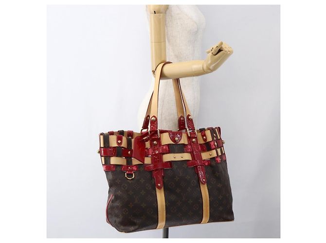 LOUIS VUITTON Borsa Tote Monogram Ruby Sarina MM Rossa M95611 LV Auth ka2035 Rosso Monogramma - vista 23