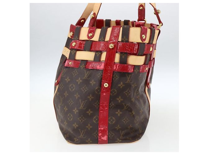 LOUIS VUITTON Borsa Tote Monogram Ruby Sarina MM Rossa M95611 LV Auth ka2035 Rosso Monogramma - vista 4