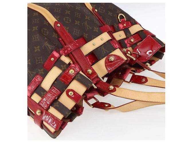 LOUIS VUITTON Borsa Tote Monogram Ruby Sarina MM Rossa M95611 LV Auth ka2035 Rosso Monogramma - vista 6