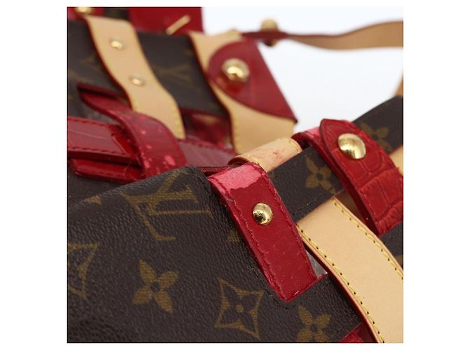 LOUIS VUITTON Borsa Tote Monogram Ruby Sarina MM Rossa M95611 LV Auth ka2035 Rosso Monogramma - vista 8
