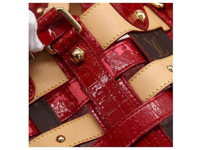 LOUIS VUITTON Borsa Tote Monogram Ruby Sarina MM Rossa M95611 LV Auth ka2035 Rosso Monogramma - vista 9