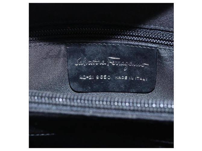 Borsa a mano Salvatore Ferragamo in tela nera 339933 Auth bs33179 Nero - vista 12
