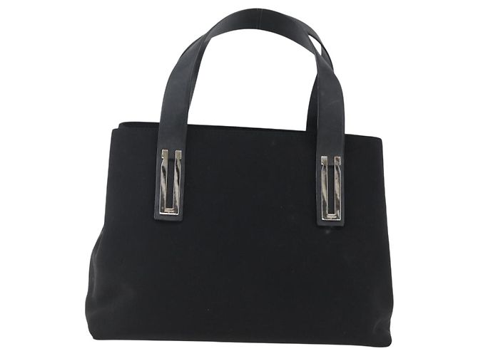 Borsa a mano Salvatore Ferragamo in tela nera 339933 Auth bs33179 Nero - vista 13