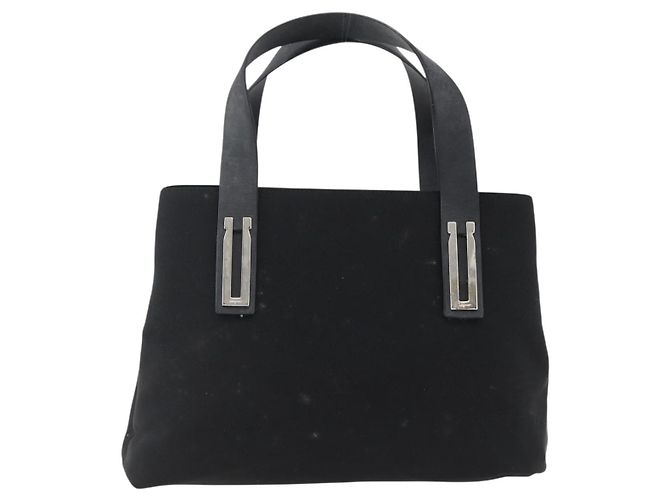 Borsa a mano Salvatore Ferragamo in tela nera 339933 Auth bs33179 Nero - vista 2
