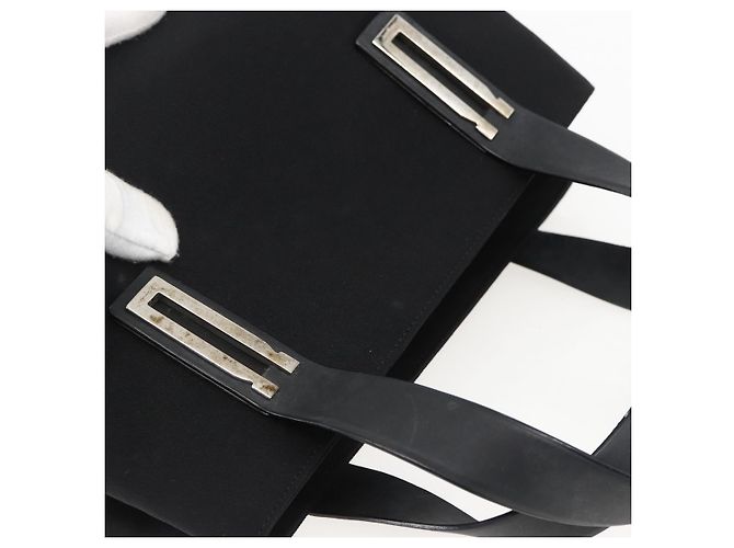 Borsa a mano Salvatore Ferragamo in tela nera 339933 Auth bs33179 Nero - vista 6