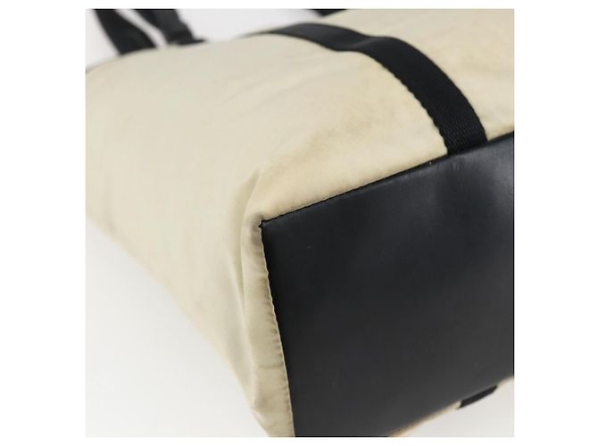 Borsa Tote Prada in nylon crema argento Auth bs33042 Crudo - vista 16