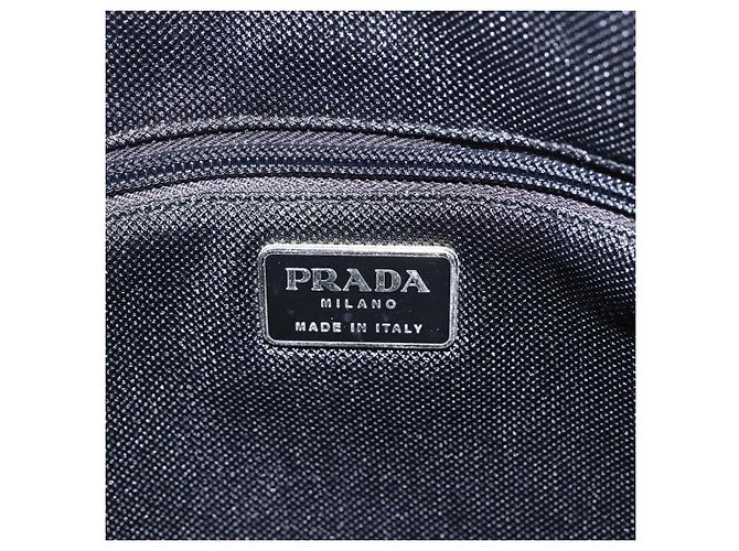 Borsa Tote Prada in nylon crema argento Auth bs33042 Crudo - vista 17