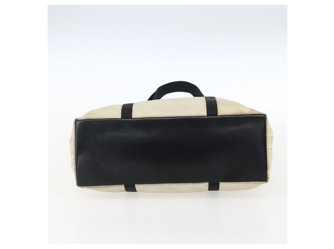 Borsa Tote Prada in nylon crema argento Auth bs33042 Crudo - vista 5