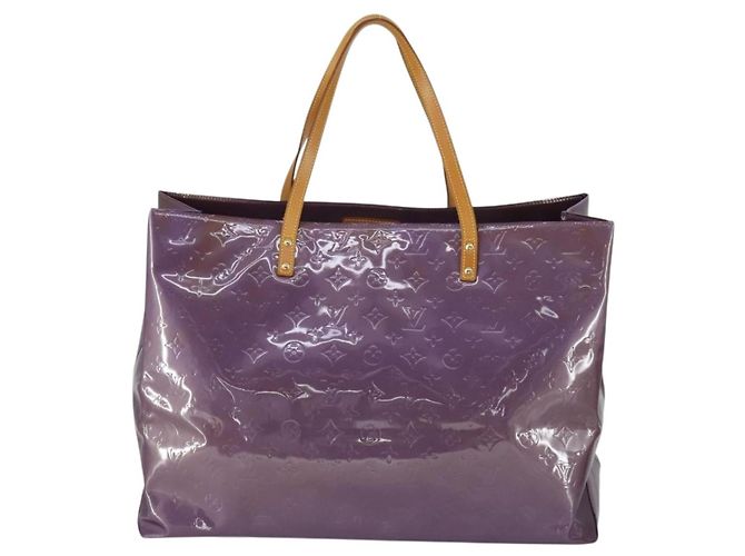 LOUIS VUITTON Borsa Tote Reade GM Monogram Vernis Viola M91085 LV Auth 169236 Porpora - vista 13