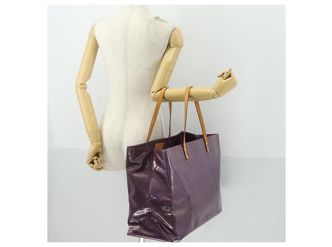 LOUIS VUITTON Borsa Tote Reade GM Monogram Vernis Viola M91085 LV Auth 169236 Porpora - vista 22