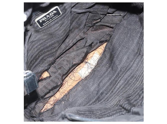 Borsa a Spalla PRADA Nylon Nero Argento Autentica 170408 - vista 11