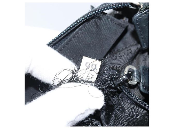 Borsa a Spalla PRADA Nylon Nero Argento Autentica 170408 - vista 12