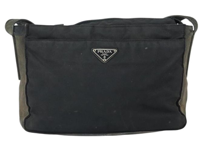 Borsa a Spalla PRADA Nylon Nero Argento Autentica 170408 - vista 13