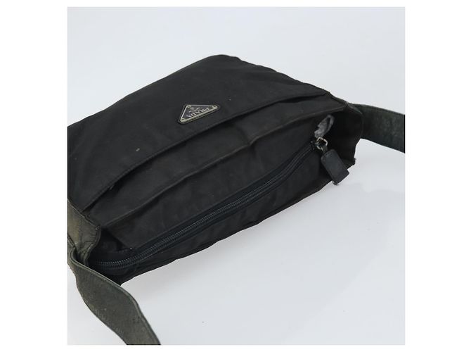 Borsa a Spalla PRADA Nylon Nero Argento Autentica 170408 - vista 6
