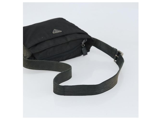 Borsa a Spalla PRADA Nylon Nero Argento Autentica 170408 - vista 7