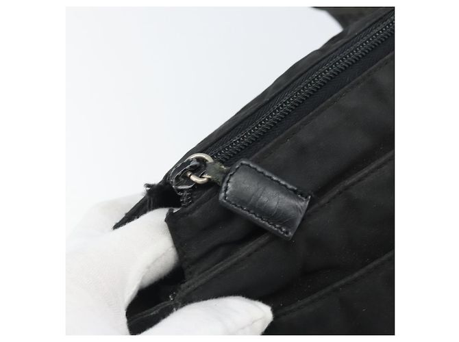 Borsa a Spalla PRADA Nylon Nero Argento Autentica 170408 - vista 9