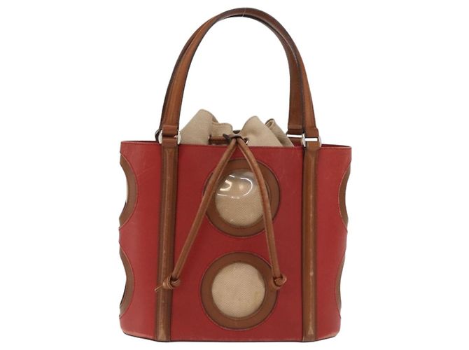 Borsa a mano Salvatore Ferragamo in pelle rossa argento Auth 149839 Rosso - vista 13