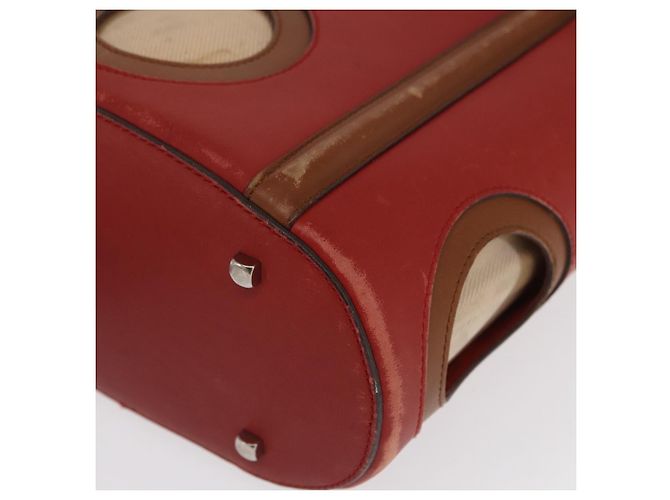 Borsa a mano Salvatore Ferragamo in pelle rossa argento Auth 149839 Rosso - vista 15