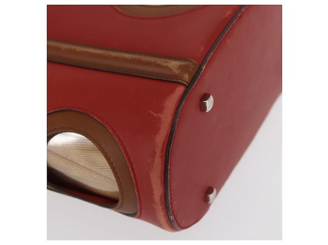 Borsa a mano Salvatore Ferragamo in pelle rossa argento Auth 149839 Rosso - vista 16
