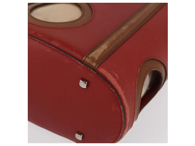 Borsa a mano Salvatore Ferragamo in pelle rossa argento Auth 149839 Rosso - vista 17