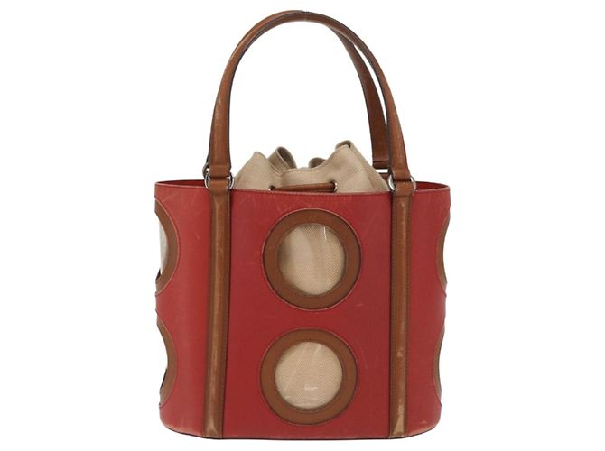 Borsa a mano Salvatore Ferragamo in pelle rossa argento Auth 149839 Rosso - vista 2