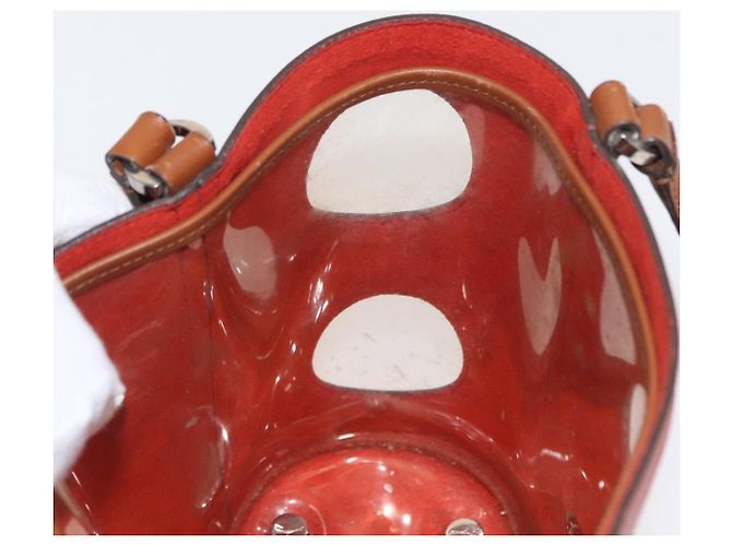 Borsa a mano Salvatore Ferragamo in pelle rossa argento Auth 149839 Rosso - vista 22