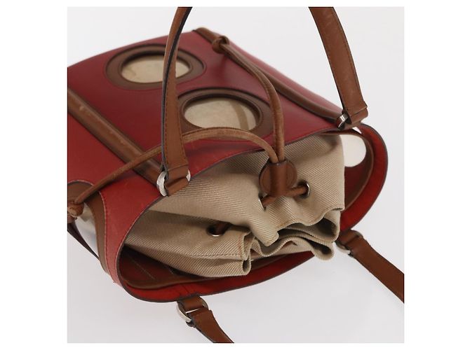 Borsa a mano Salvatore Ferragamo in pelle rossa argento Auth 149839 Rosso - vista 6