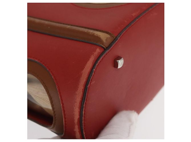 Borsa a mano Salvatore Ferragamo in pelle rossa argento Auth 149839 Rosso - vista 8