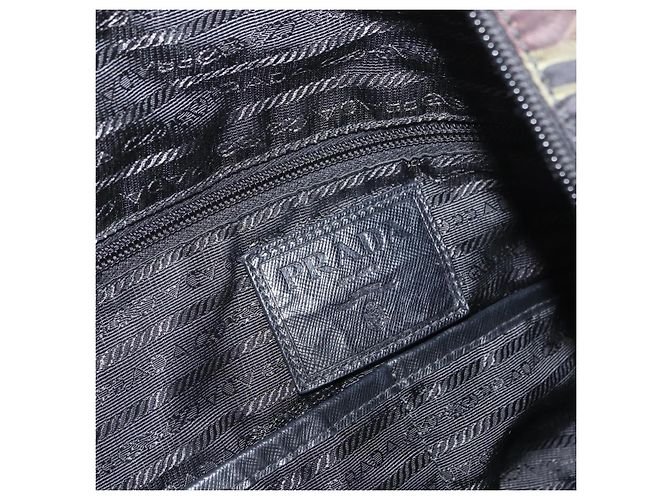 PRADA Borsa Tote Camouflage in Nylon Khaki Auth gh1628 Cachi - vista 20