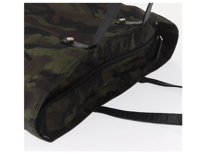PRADA Borsa Tote Camouflage in Nylon Khaki Auth gh1628 Cachi - vista 6
