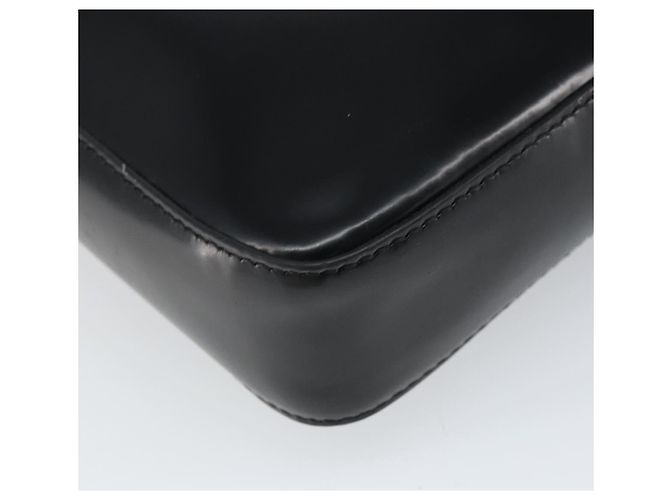 Borsa a spalla VERSACE in pelle verniciata nera Auth BA9919 Nero - vista 16