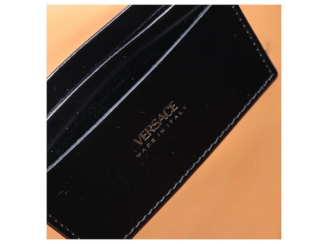 Borsa a spalla VERSACE in pelle verniciata nera Auth BA9919 Nero - vista 19