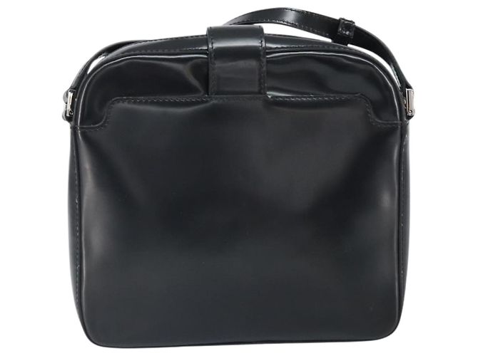 Borsa a spalla VERSACE in pelle verniciata nera Auth BA9919 Nero - vista 2