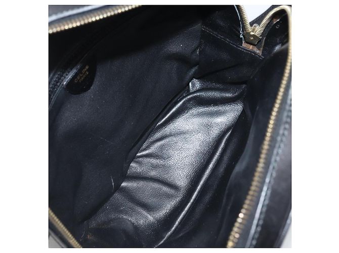 Borsa a Spalla CÉLINE Circle in Pelle Nera e Oro Auth 171411V Nero D'oro - vista 10