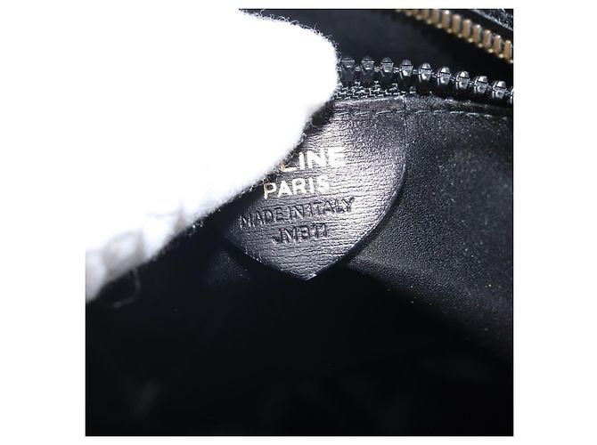 Borsa a Spalla CÉLINE Circle in Pelle Nera e Oro Auth 171411V Nero D'oro - vista 11