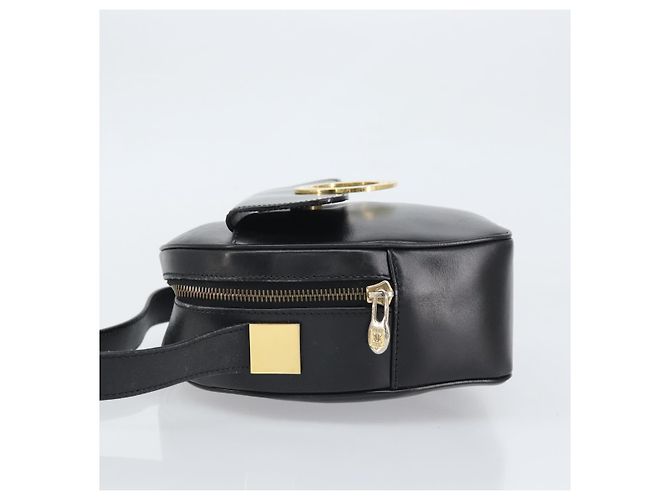 Borsa a Spalla CÉLINE Circle in Pelle Nera e Oro Auth 171411V Nero D'oro - vista 4