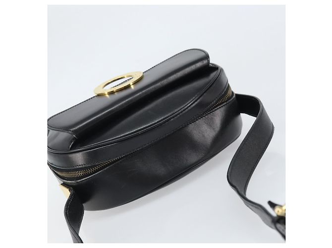 Borsa a Spalla CÉLINE Circle in Pelle Nera e Oro Auth 171411V Nero D'oro - vista 6