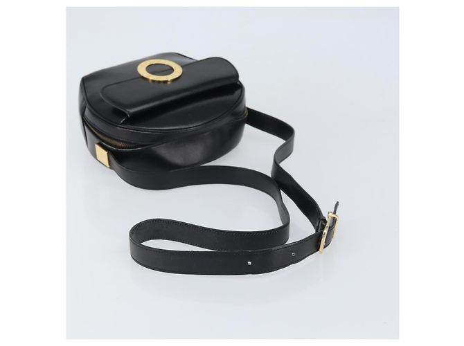Borsa a Spalla CÉLINE Circle in Pelle Nera e Oro Auth 171411V Nero D'oro - vista 7